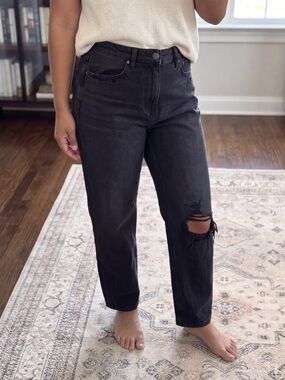 NWOT American Eagle Highest Rise 90s Boyfriend Jeans - Washed Black - 8